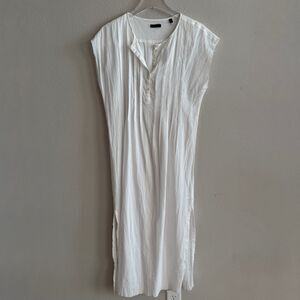 ATM Cotton Gauze Caftan Shift Dress Sz S Cover Up Resort Wear Beach